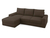 Угловой диван-кровать Kudde (левый) коричневый
