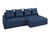Угловой диван-кровать Soffa (правый) синий
