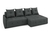 Угловой диван-кровать Soffa (правый) темно-серый