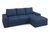 Угловой диван-кровать Kudde (правый) синий