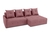 Угловой диван-кровать Soffa (правый) светло-розовый