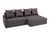 Угловой диван-кровать Soffa (правый) темно-серый
