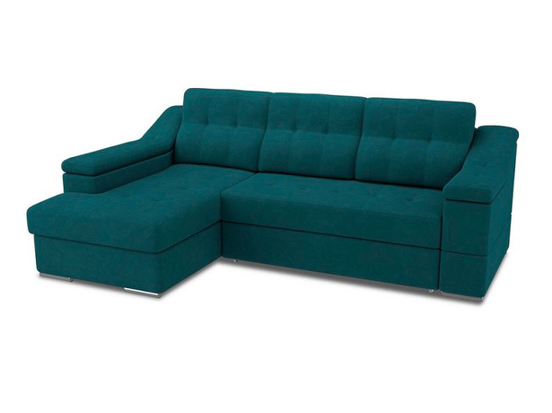 Угловой диван-кровать Tradition (левый) сине-зеленый