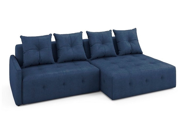 Угловой диван-кровать Soffa (правый) синий