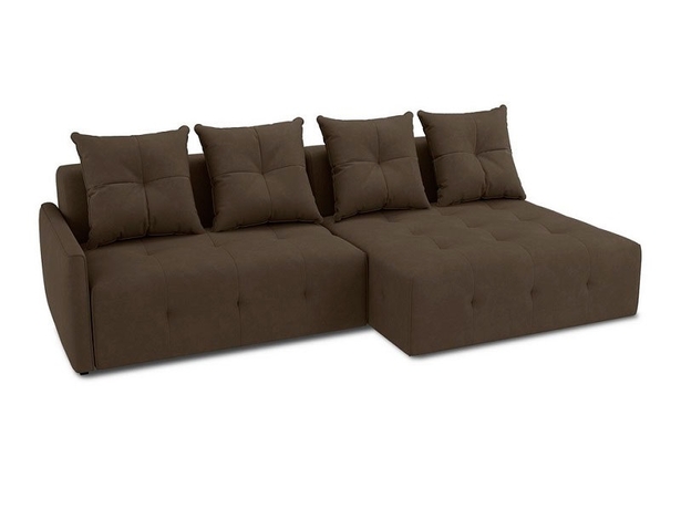 Угловой диван-кровать Soffa (правый) коричневый
