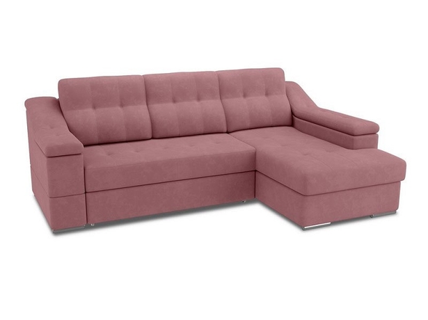Угловой диван-кровать Tradition (правый) светло-розовый