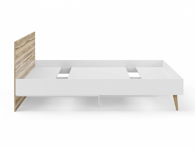 Кровать Ines (белый), ЛДСП ясень ориноко