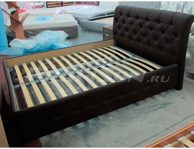 Кровать Life 4  Райтон фото кожа черная