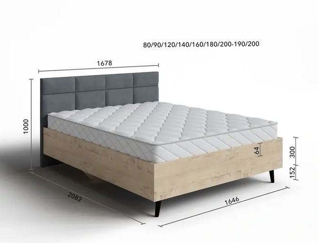 Кровать Anri с подъемным механизмом