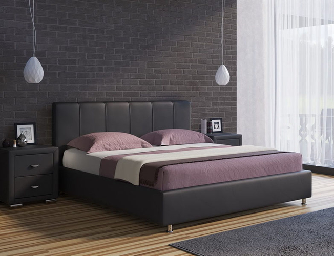 Черная кровать Nuvola 7